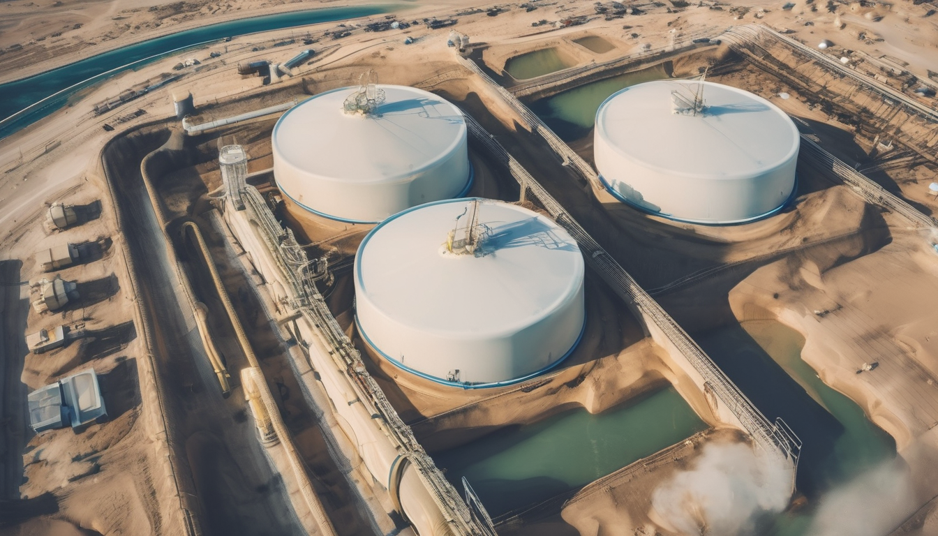 Comparing Natural vs Chemical Water Tank Cleaners in Dubai - Image showing a clean water tank with technicians in protective gear.