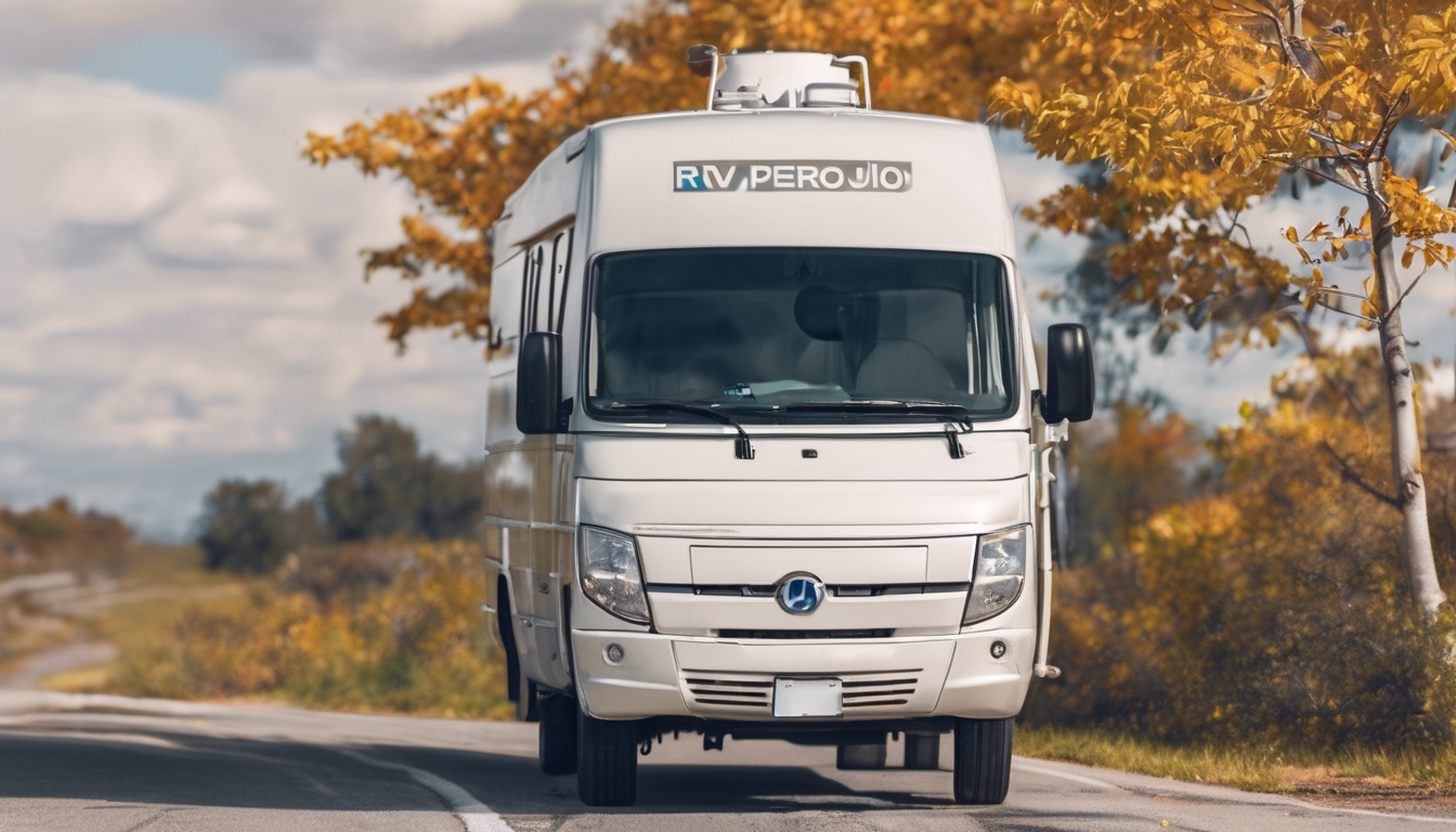 Is 34% hydrogen peroxide safe for RV tank cleaning? - Image showing a technician wearing protective gear and cleaning an RV's water tank.