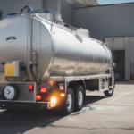 [Proper Ventilation Techniques During RV Water Tank Cleaning - A technician using a fan to ensure proper air circulation during cleaning]