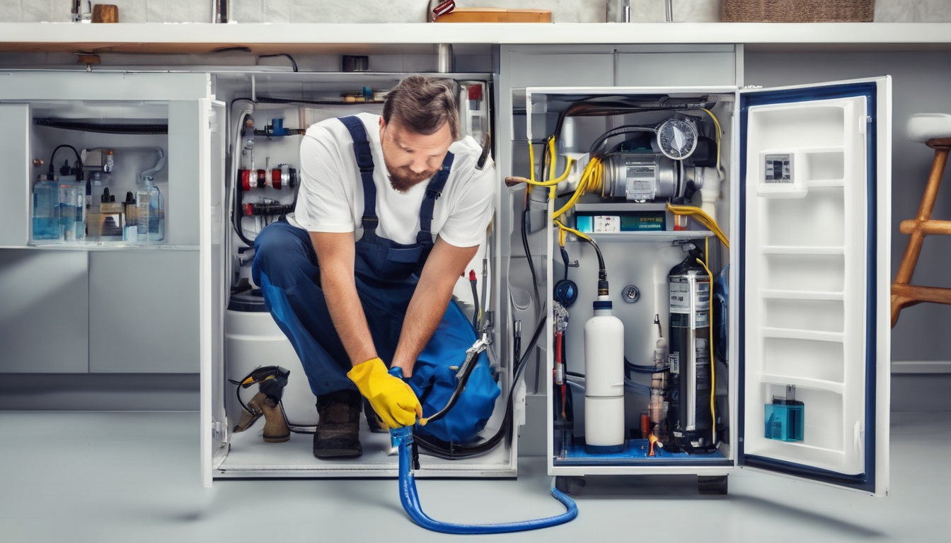 Regular Maintenance Checklist for Boat Water Maker Systems - Inspection of RO membrane components on a boat in the BVI.