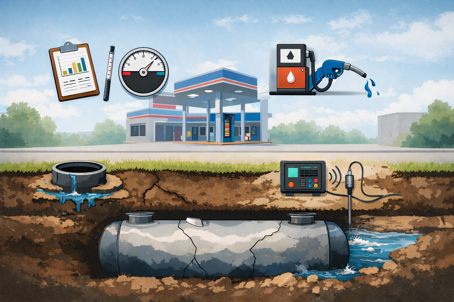 tank buckling signs early