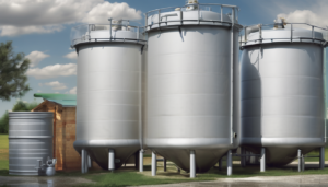 Safe Chemicals for Odor Control in Water Tanks - A professional technician wearing protective gear, cleaning a water tank.