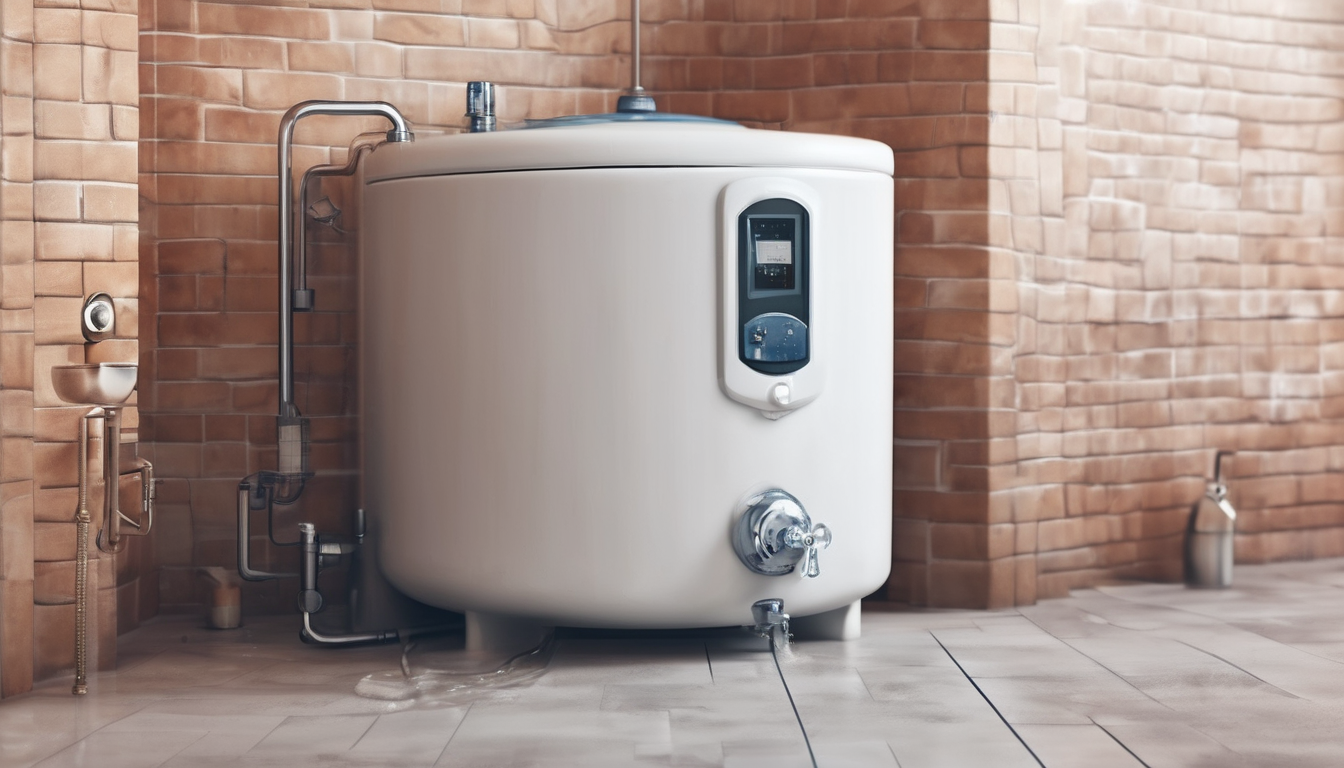 How Does Salt Content Impact Hot Water Tank Lifespan? - Professional cleaning technician inspecting a concrete water storage tank.