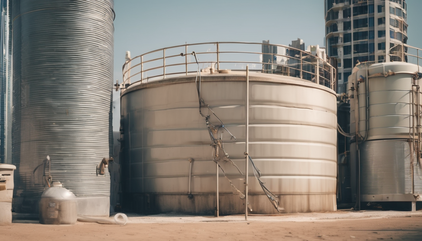 How much does it cost to clean a water tank in Dubai - professional technician cleaning residential water storage tank