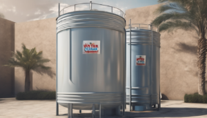 How often should water tanks be cleaned in Dubai - professional technician inspecting water tank interior