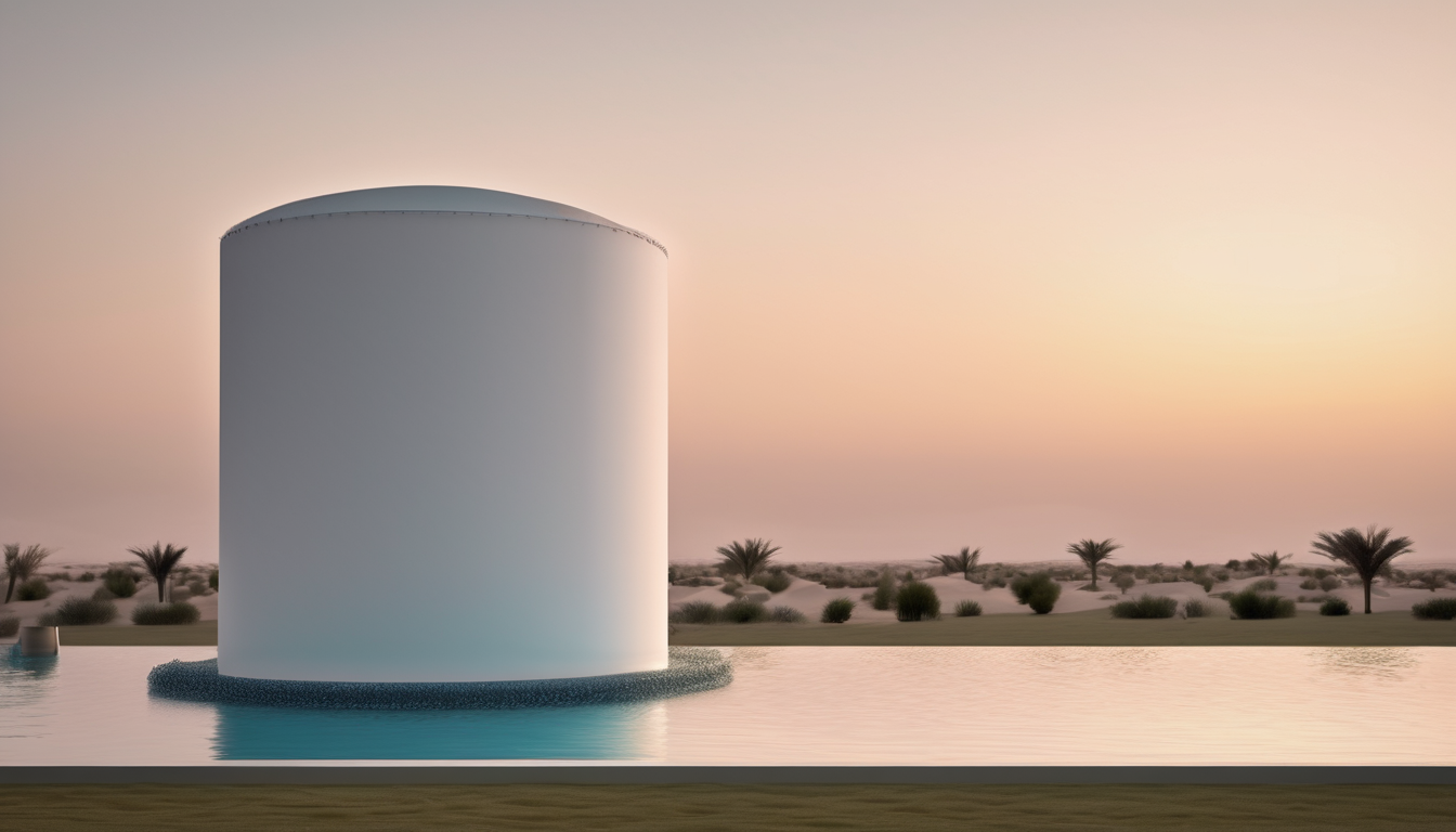 Water Tank Cleaning Cost Factors in Dubai - professional technician inspecting storage tank