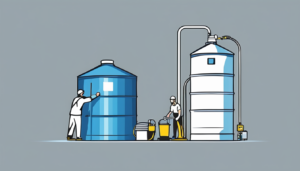 Water Tank Cleaning Cost in Dubai: Professional vs DIY comparison infographic showing pricing and compliance differences