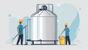 Water Tank Cleaning Cost in Sharjah Explained - professional technician cleaning water storage tank