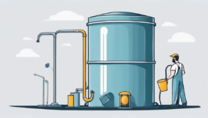 Water Tank Cleaning Process Step-by-Step Guide - technician performing professional tank cleaning in Dubai