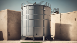 Water tank maintenance for safe Dubai homes - professional technician cleaning residential water storage tank