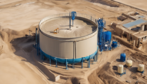 Water Tank Sediment Removal Costs in Dubai UAE - professional technician cleaning storage tank