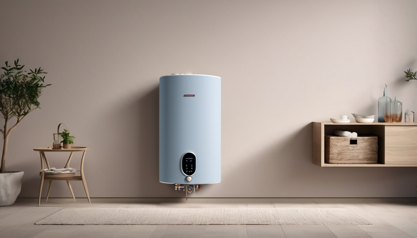 Ariston Electric Water Heater Horizontal BLU R 80 L - horizontal installation in Dubai utility room showing compact design